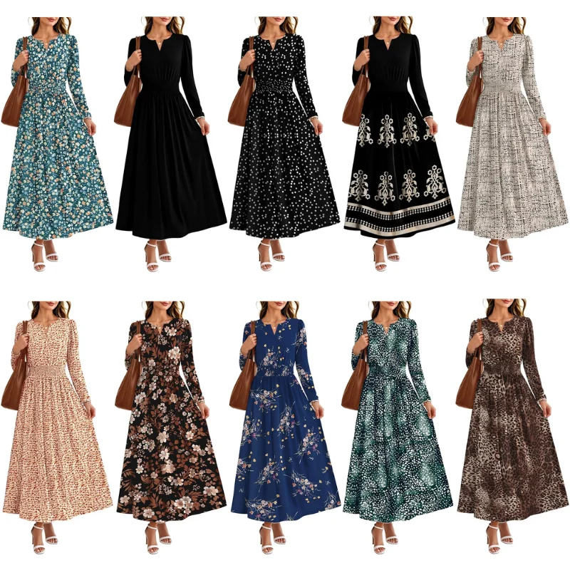 OFEEFAN Long Sleeve Maxi Dress Deal: Save $33.xx at Amazon