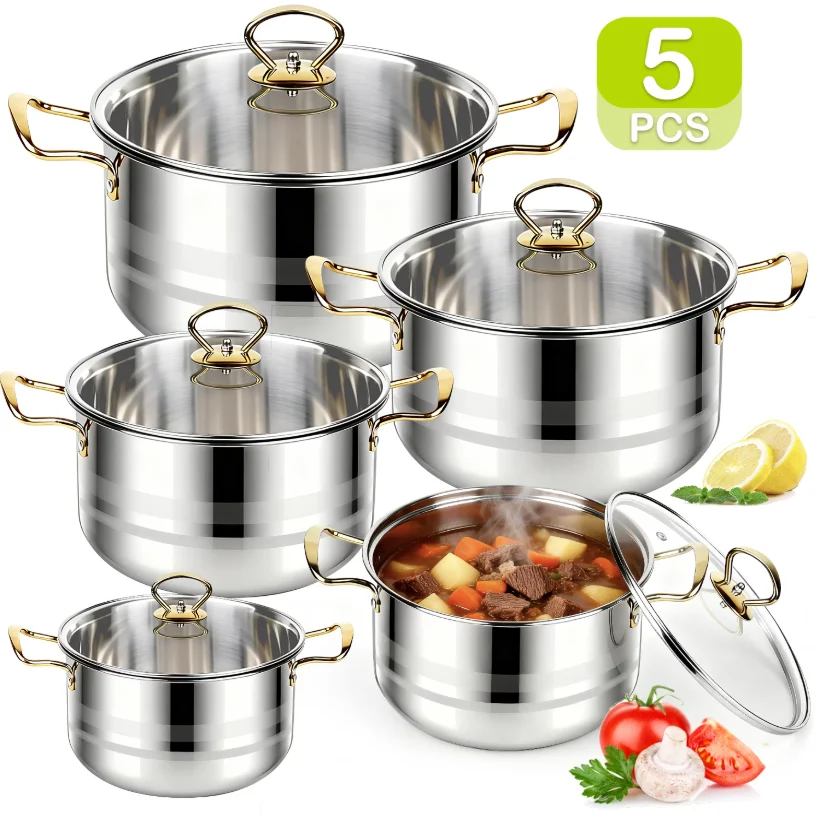 TAIMASI 5-Pc Stock Pot Deal: Save $30.50 at Walmart