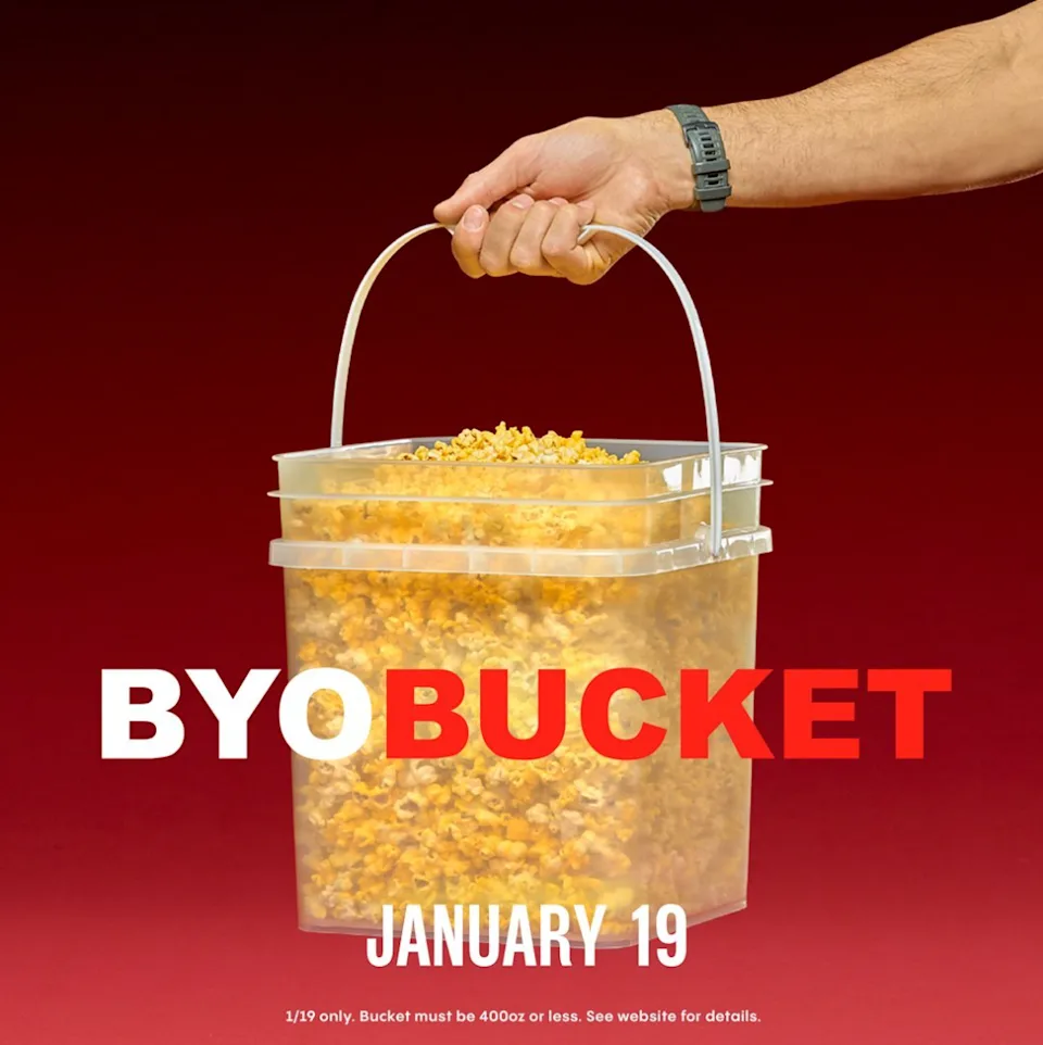 Cinemark BYOB Bucket Day Only $5 at Cinemark