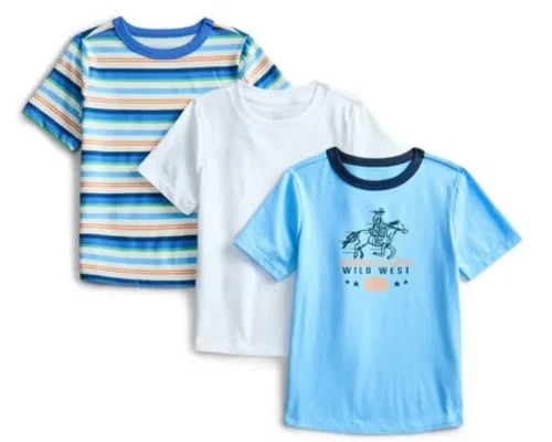 Wonder Nation Toddler Boys Short-Sleeve T-Shirts, 3-Pack only $5