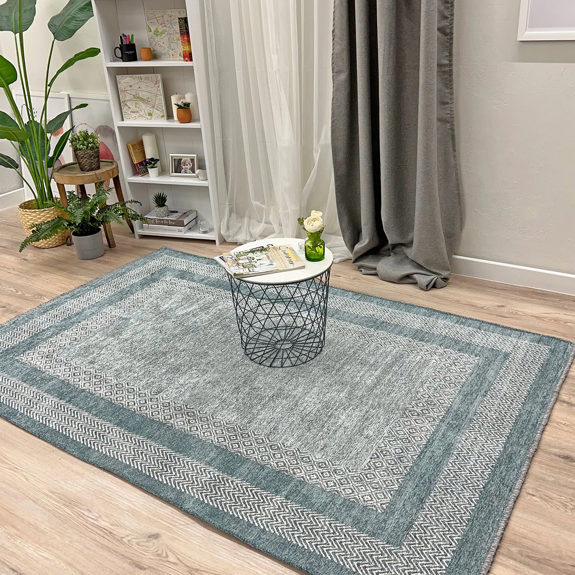 Honeycomb Cotton Weave Washable Area Rug Only $8.40 at Wayfair