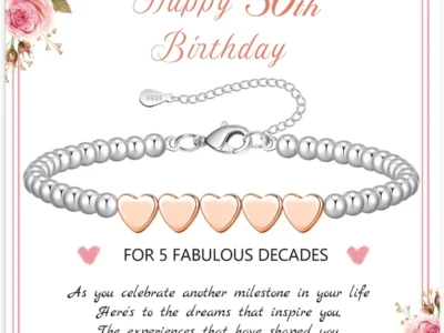 $2.xx Reg. $6 Sterling Silver 30th & 50th Birthday Bracelet on Amazon