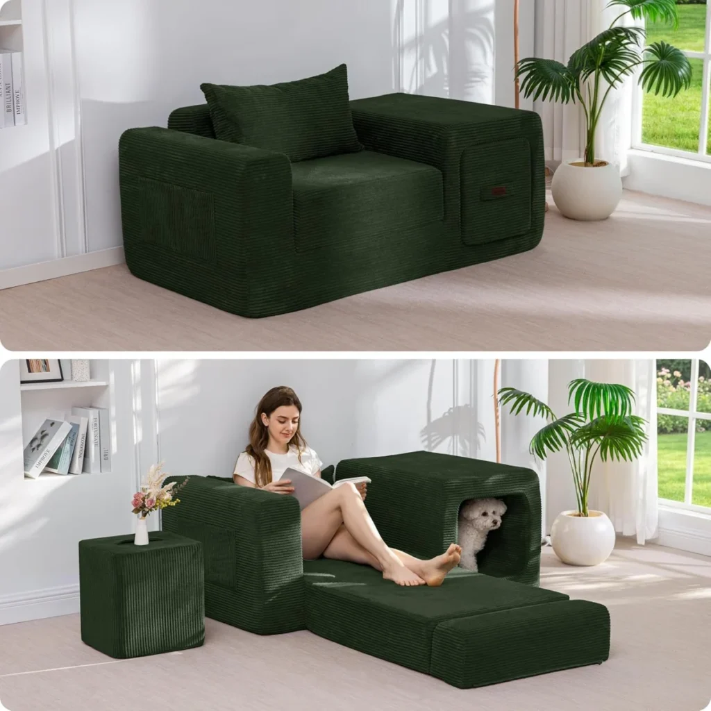 新品未使用。NEIGHBORHOOD FOLDING SOFA Folding Sofa Couch Just $99 Shipped on Amazon