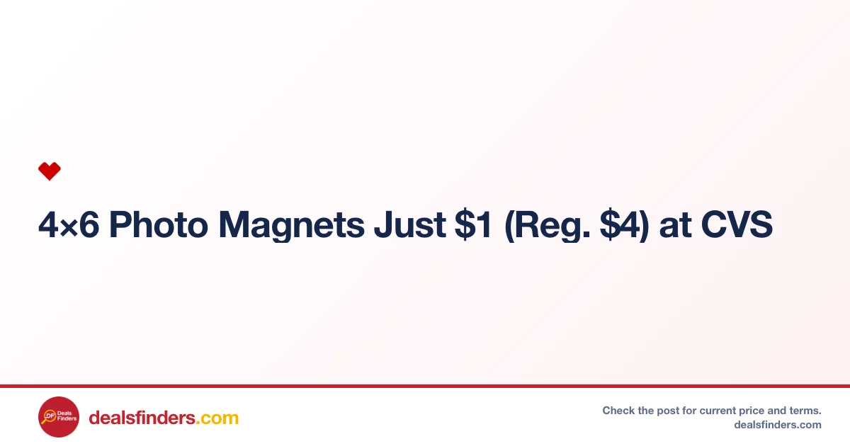4×6 Photo Magnets Just $1 (Reg. $4) at CVS