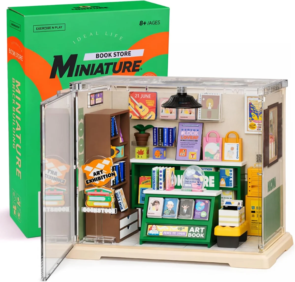 DIY Bookstore Book Nook Miniature House Kit Only $15.xx at Amazon