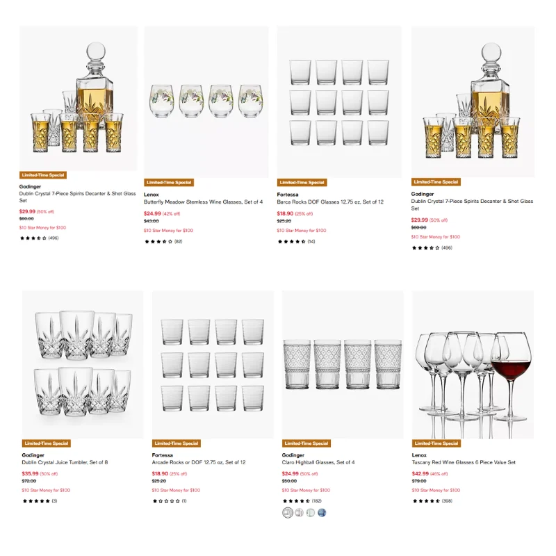 Barware & Glassware Sale Deal: Save 50% at Macy’s
