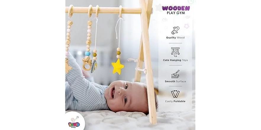 Wooden Baby Play Gym + Squishmallows Plush Only $28.xx at Woot