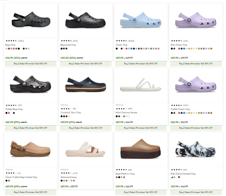 Crocs Sale: Save Up to 50% at Crocs