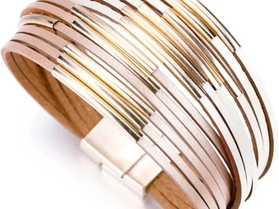 Fesciory Leather Wrap Bracelets for Women, Boho Western Layered Jewelry