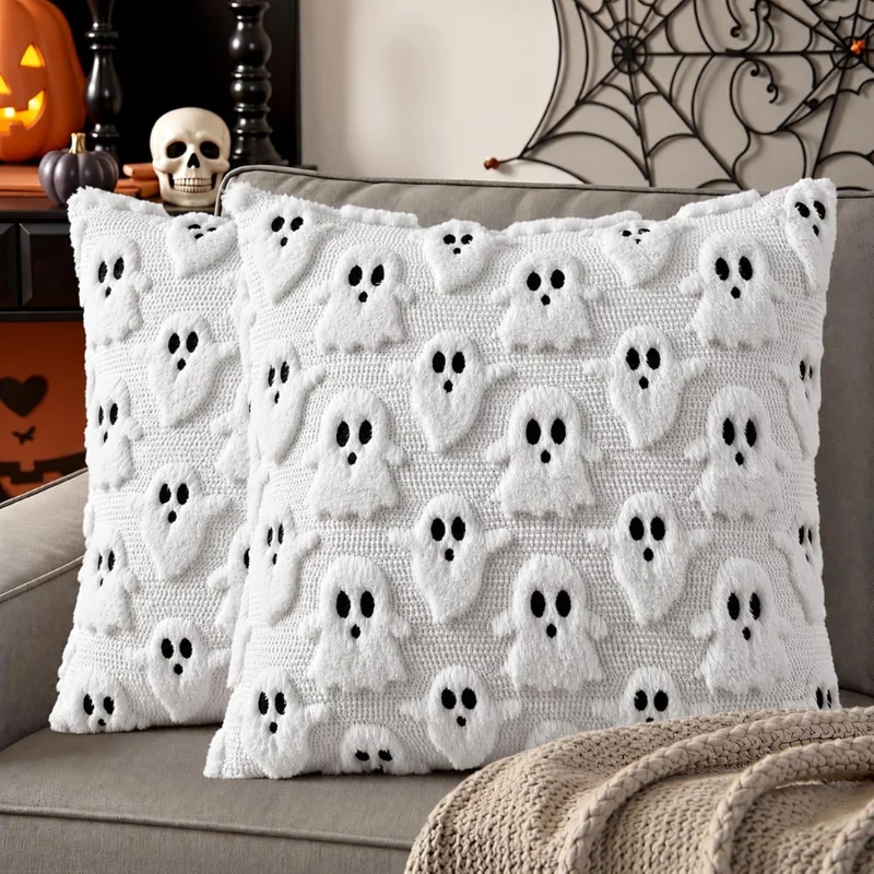 Halloween Ghost Throw Pillow Covers Deal: Save $13.xx at Amazon