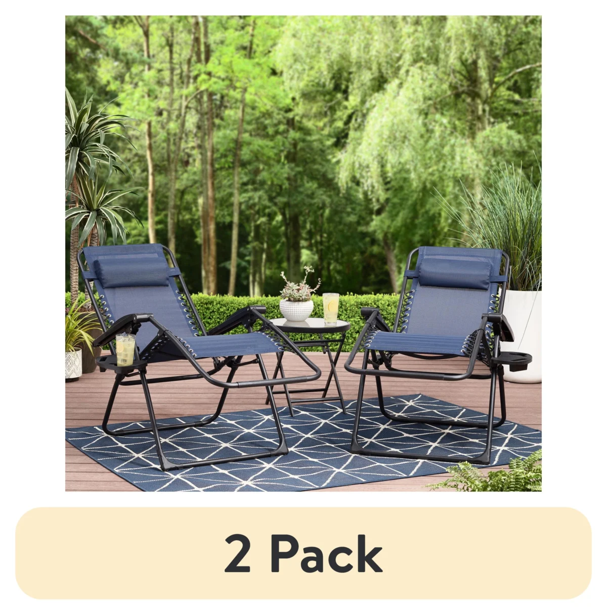 Mainstays Dashwood Outdoor Sling Chaise Loungers 2-Pack Only $97