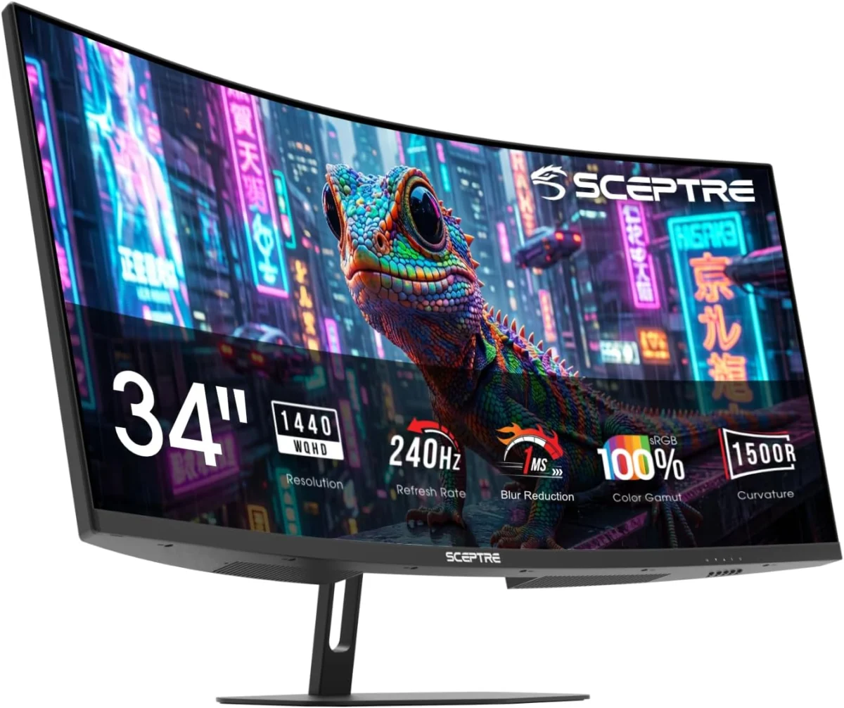Sceptre Curved 34″ WQHD Gaming Monitor Only $208.xx (Reg. $300)