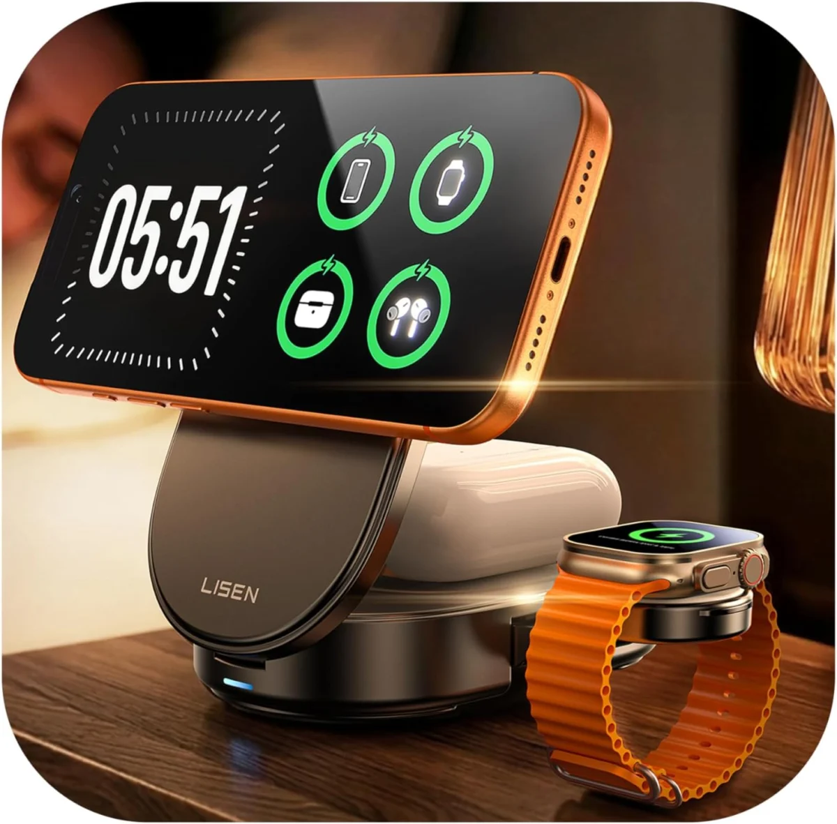 LISEN Qi2.2 Charging Station Only $24.xx (Reg. $45) at Amazon