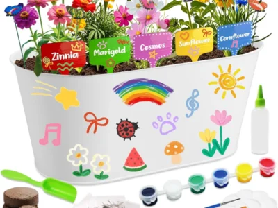 25-Pc RootCraft Paint & Plant Kid’s Gardening Set /w 5 Variety Flower Seeds $9.xx