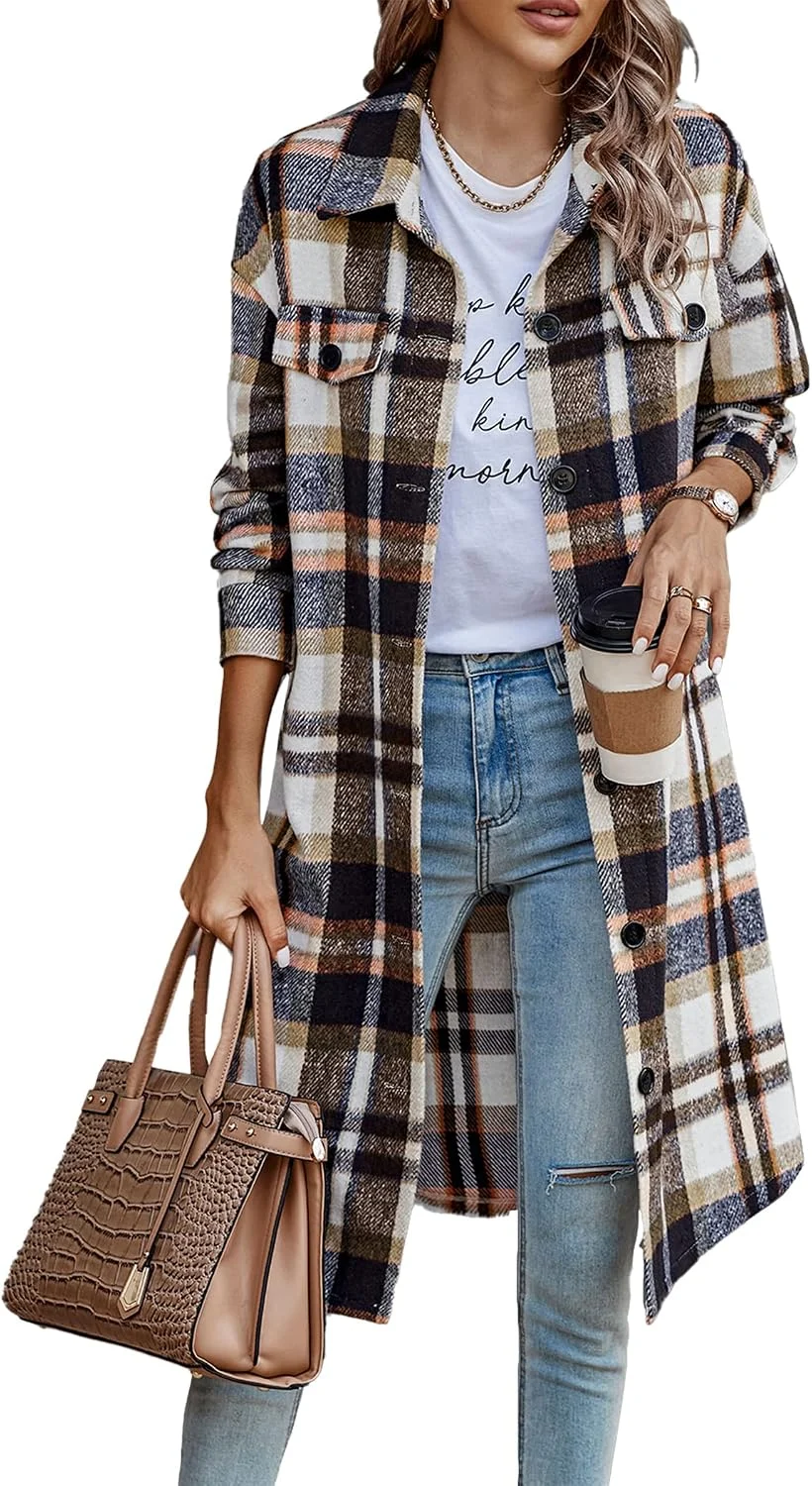 Women’s Plaid Shacket Jacket Only $29.xx (Reg. $43) at Amazon