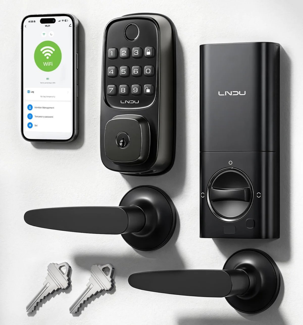 WiFi Smart Front Door Lock Set Only $52.xx at Amazon