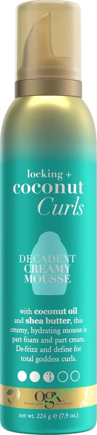 OGX Locking + Coconut Curls Decadent Creamy Mousse Only $8.xx (Reg.