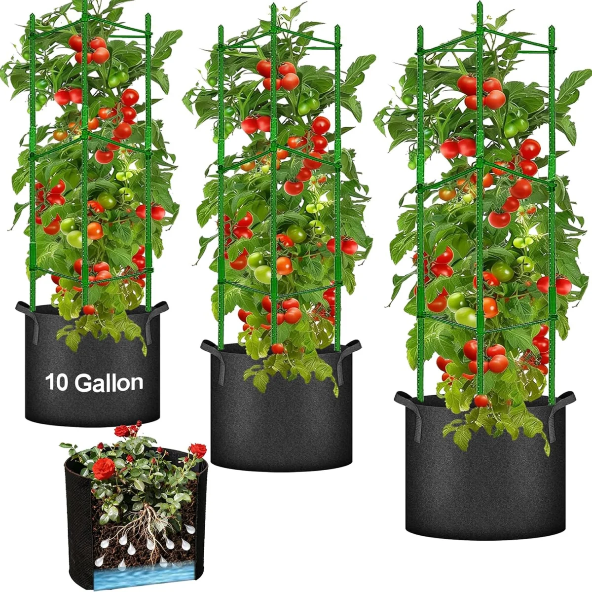 Moirsunt Tomato Cage Set Only $21.xx (Reg. $30) at Amazon