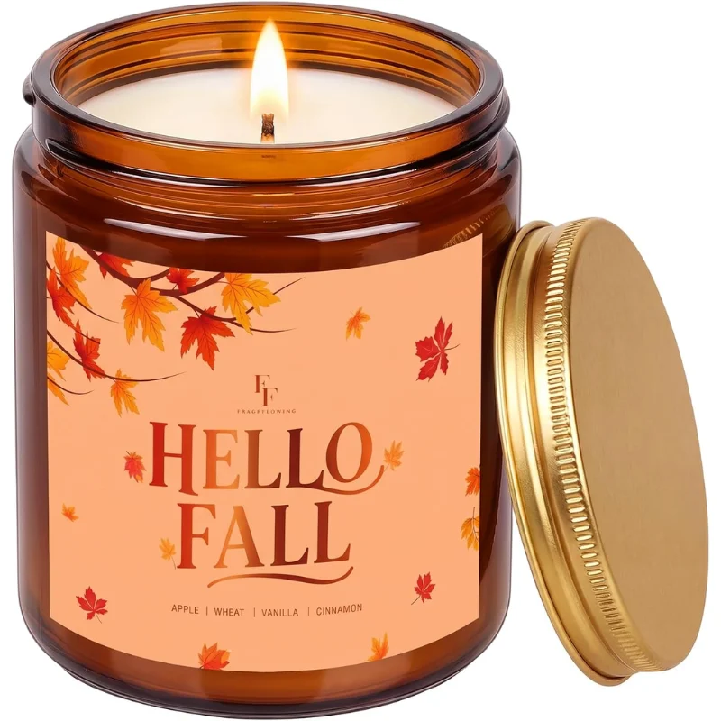 Hello Fall Candles Apple Pie Scented Deal: Save $5.xx at Amazon