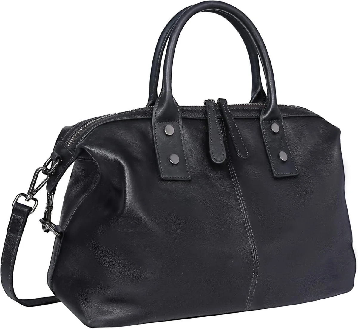Iswee Black Purse Leather Satchel $84.xx (Reg. $110) at Amazon