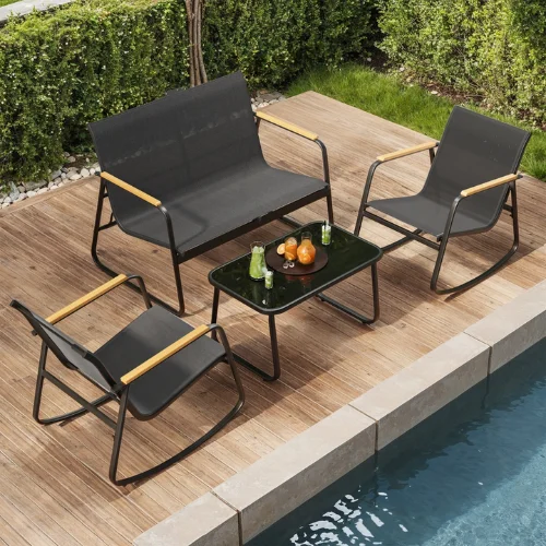 5-Piece Outdoor Rocking Conversation Set Only $121 (Reg. $315)
