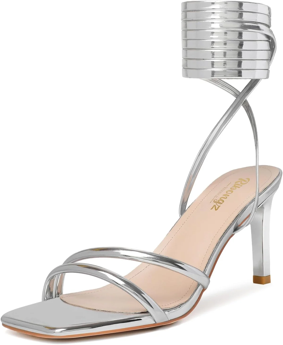 RIBONGZ Silver Strappy Heels Just $19.xx (Reg. $40) at Amazon