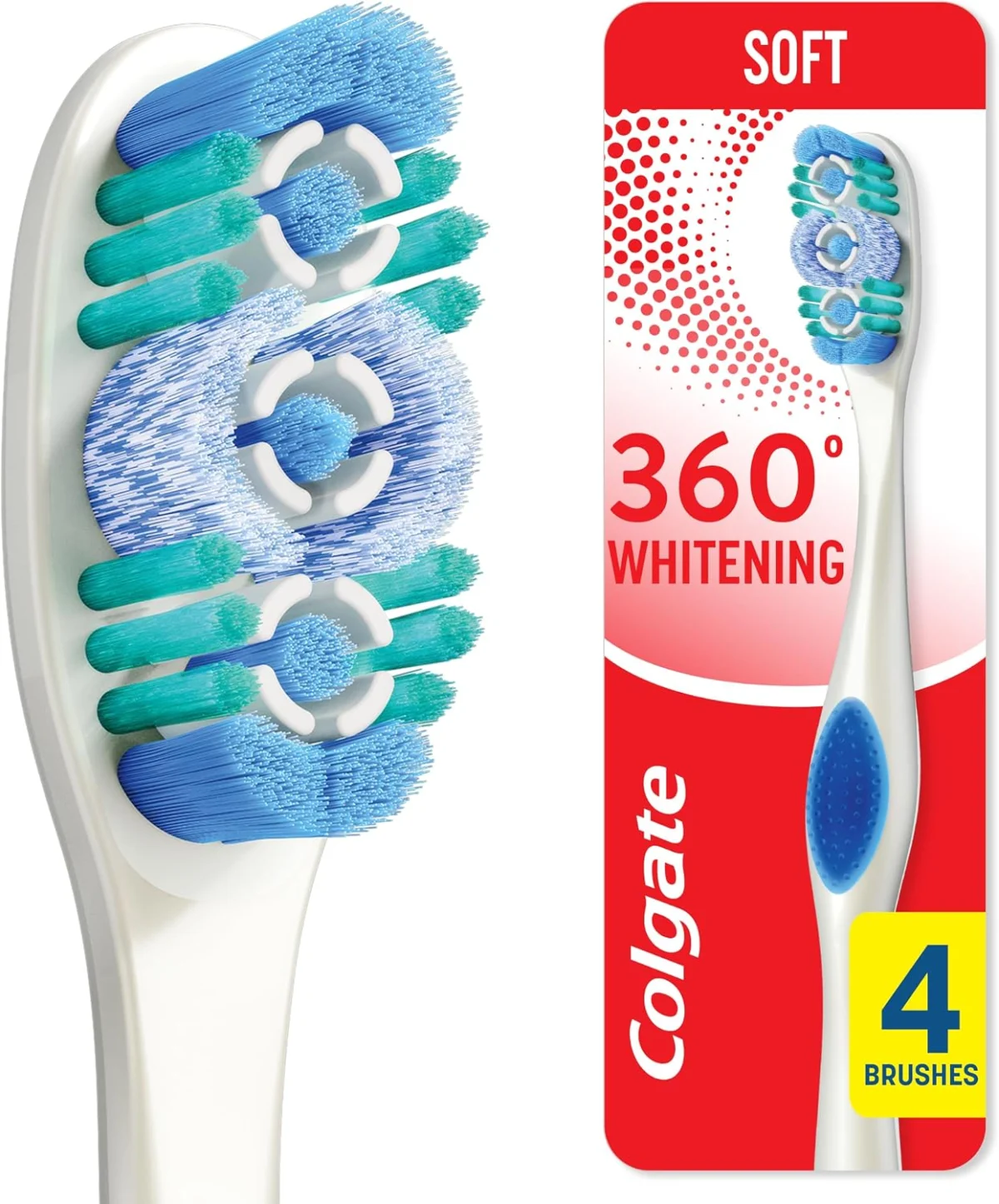 Colgate 360 Adult Whitening Toothbrush 4-Pack Only $9.xx (Reg.