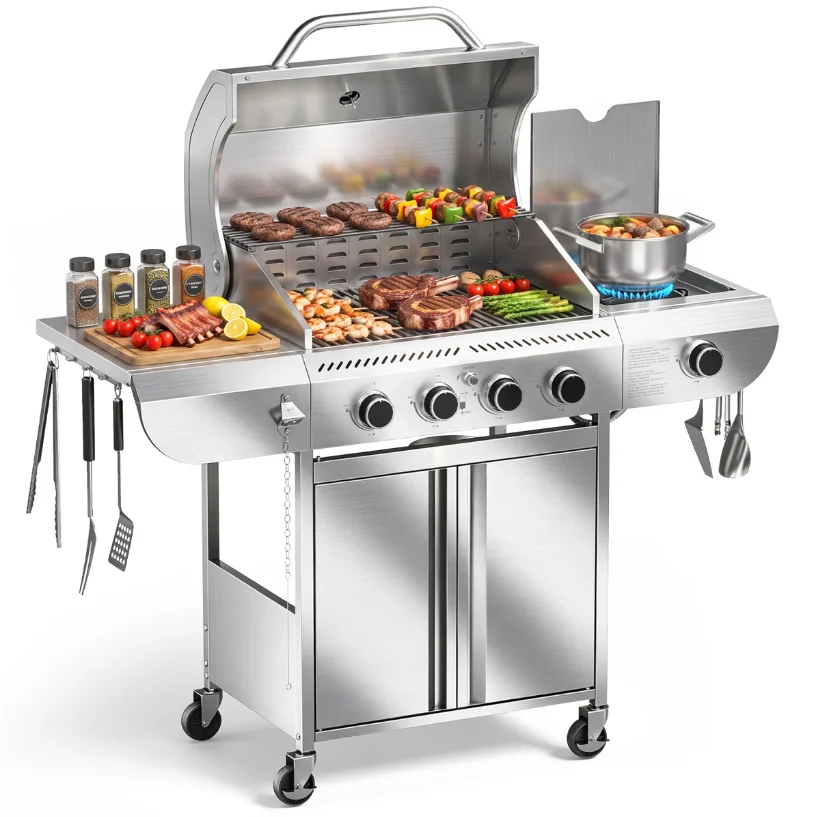 4 – Main Burner Gas Grill with 1 Side Burner Only $279.99 at Wayfair