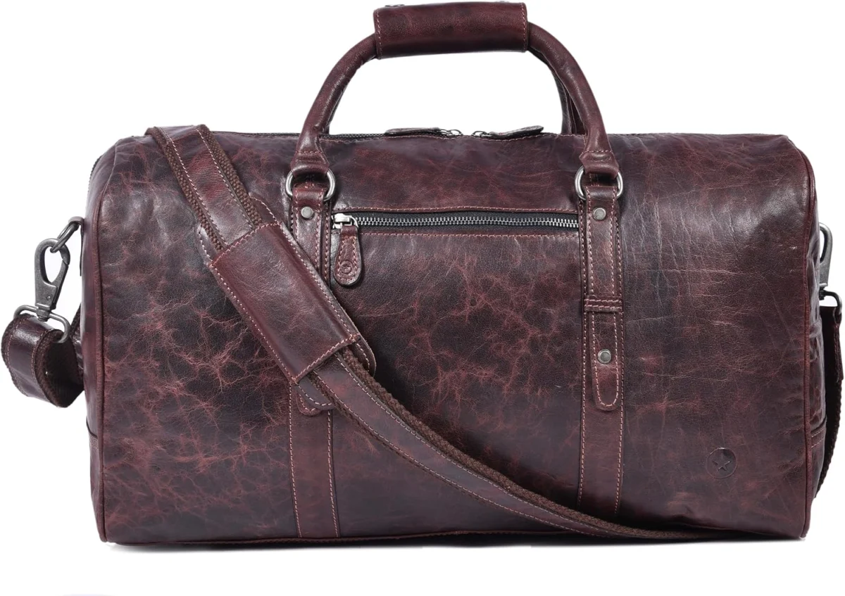 Aaron Leather Travel Duffel Bag Deal: Save 15% at Amazon