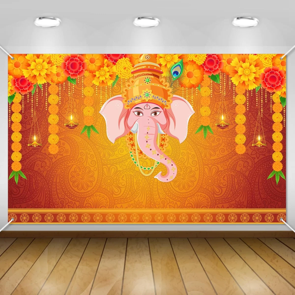 Ganesh Pooja Backdrop Banner Only $4.xx (Reg. $9) at Amazon