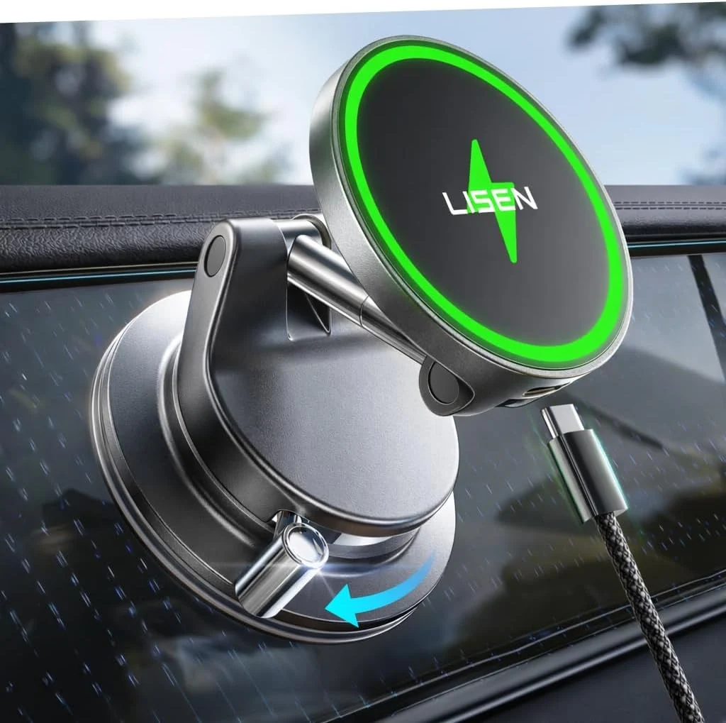 LISEN 15W MagSafe Car Mount Charger Only $14.xx (Reg. $33) at Amazon