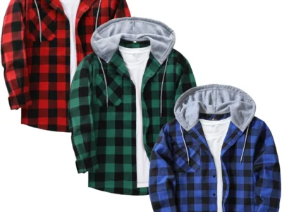 3-Pk ZITY Men’s Plaid Flannel Hoodie Shirts Only $20.xx (Reg. $96)