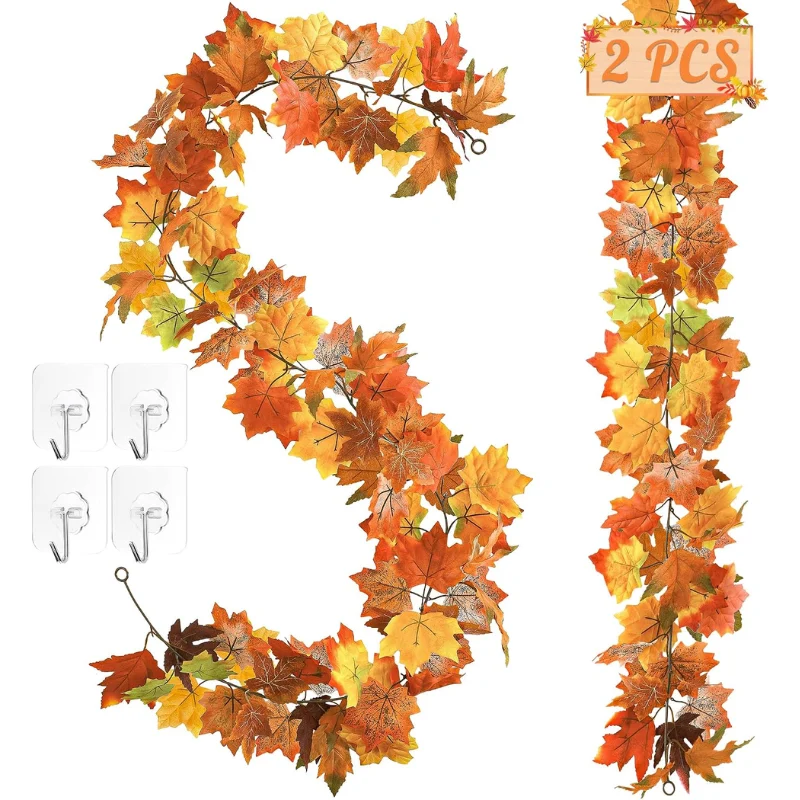 2Pack 11.8FT Fall Garland Deal: Save $7.xx at Amazon