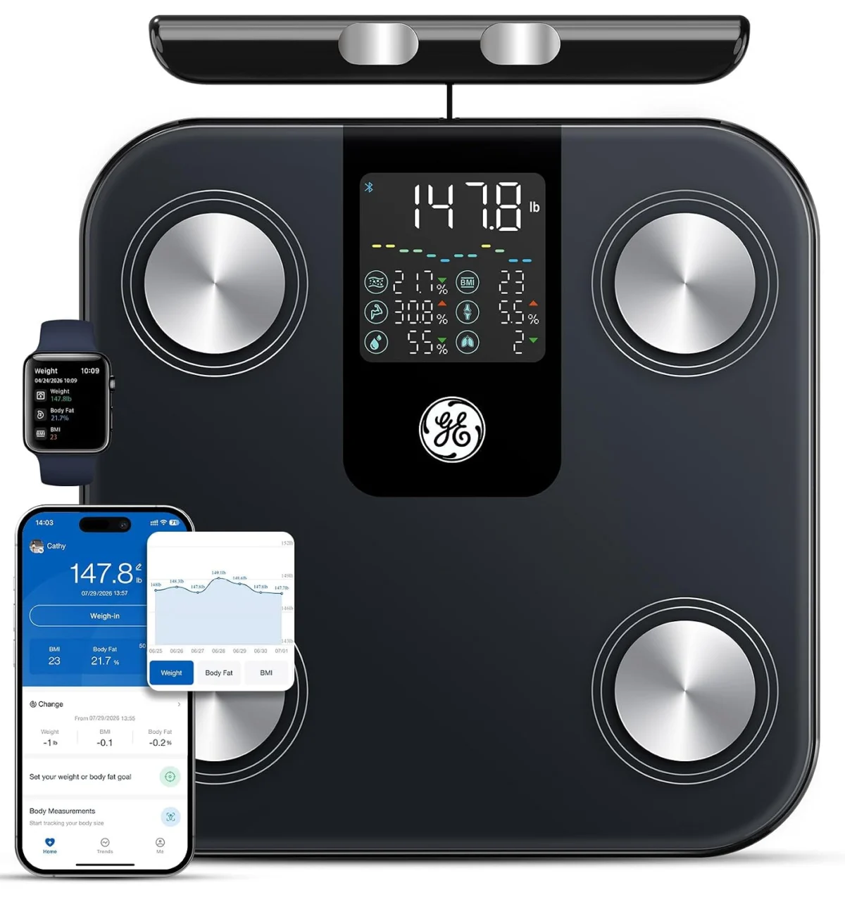 GE 8‑Electrode Smart Scale Only $60.xx (Reg. $120) at Amazon