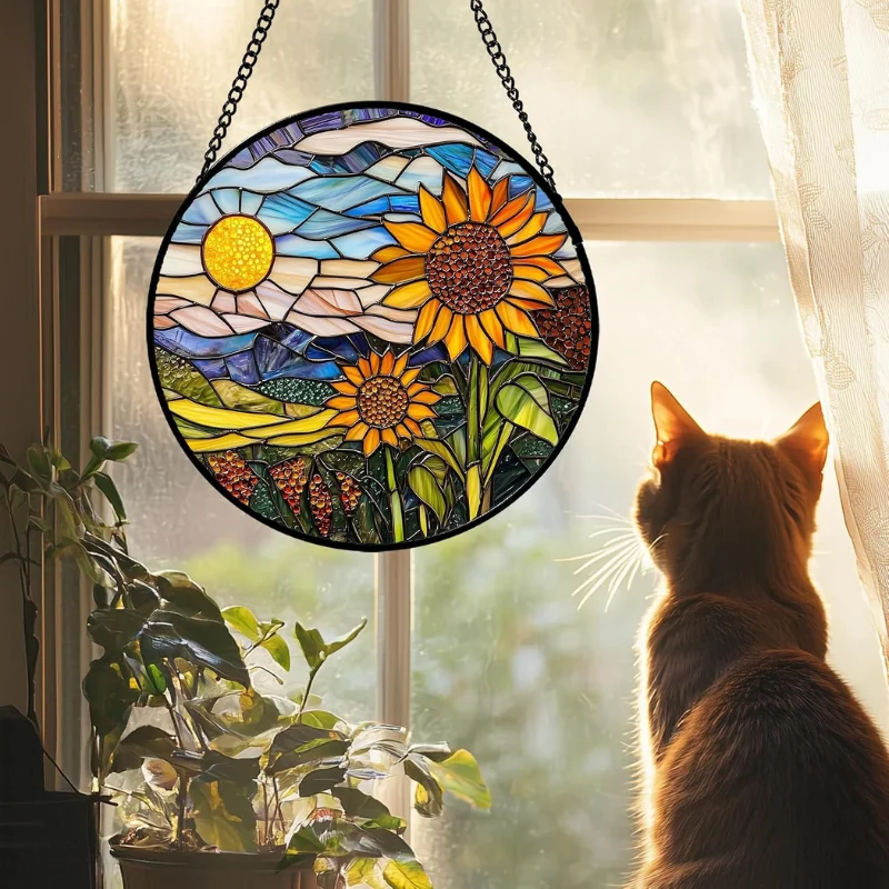 Stained Glass Sunflower Suncatcher Deal: Save 50% at Amazon