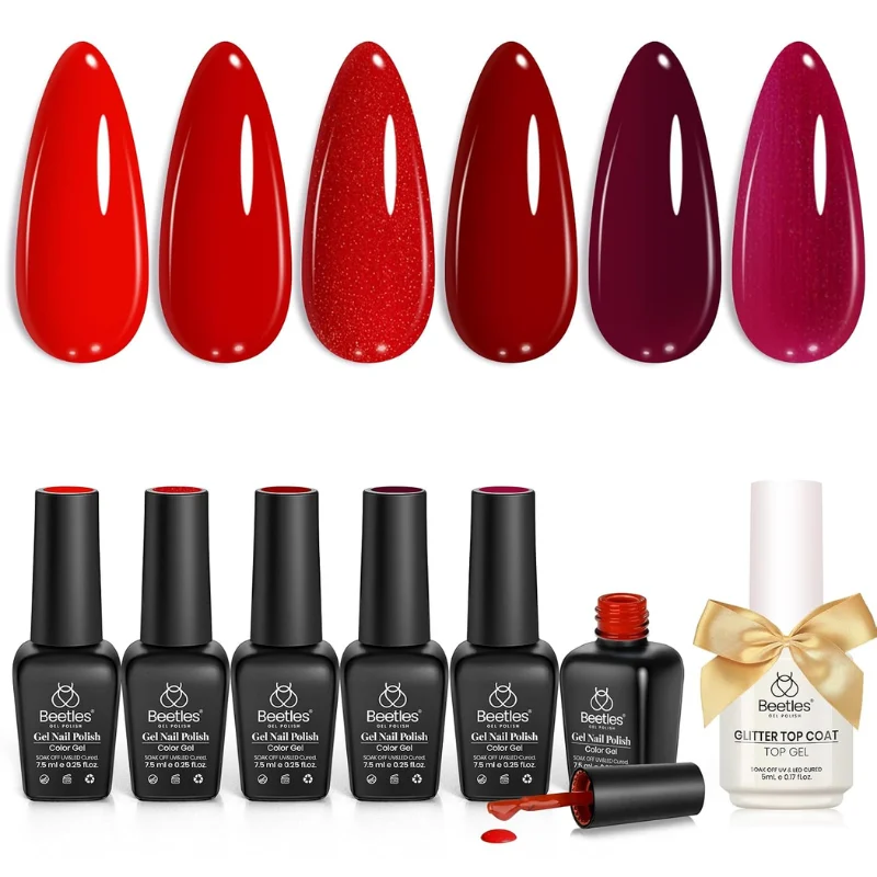 Beetles Red Gel Nail Polish Set Deal: Save $7.xx at Amazon