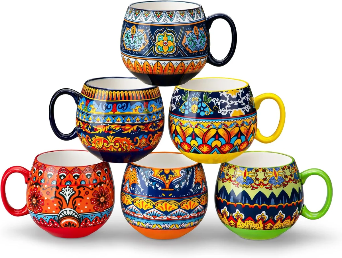 Bohemian Coffee Mugs Only $34.xx (Reg. $60) at Amazon