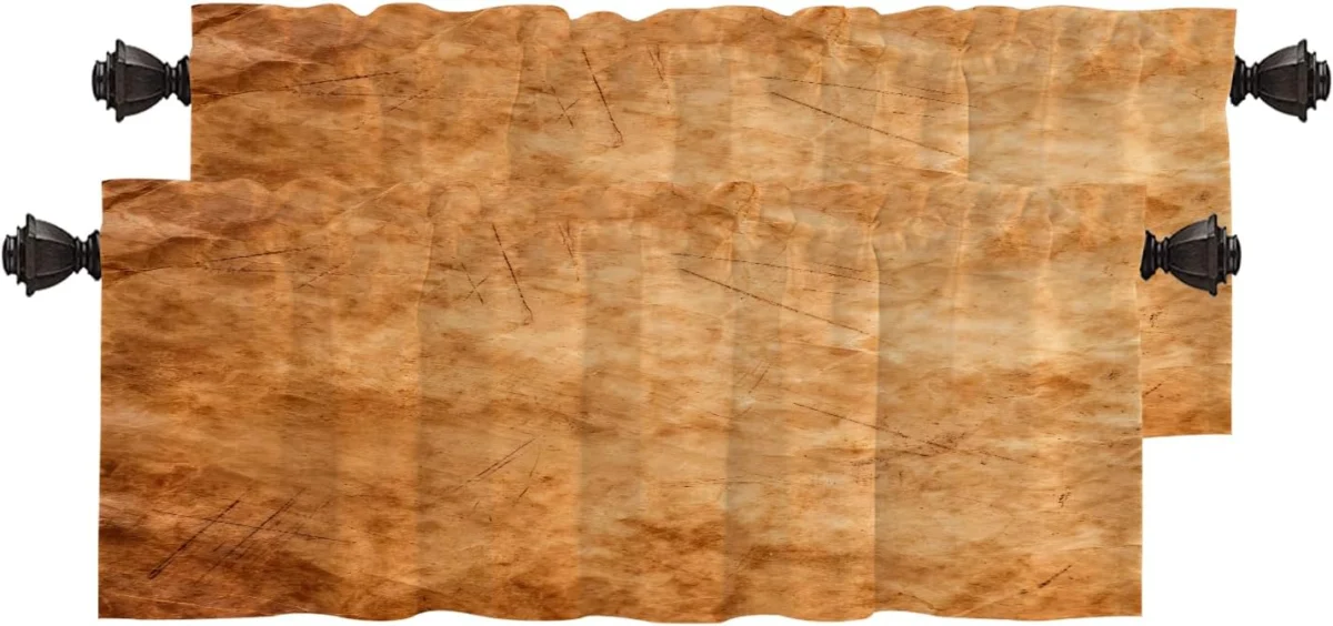 BaoNews Brown Gold Valances Only $15.xx (Reg. $31) at Amazon