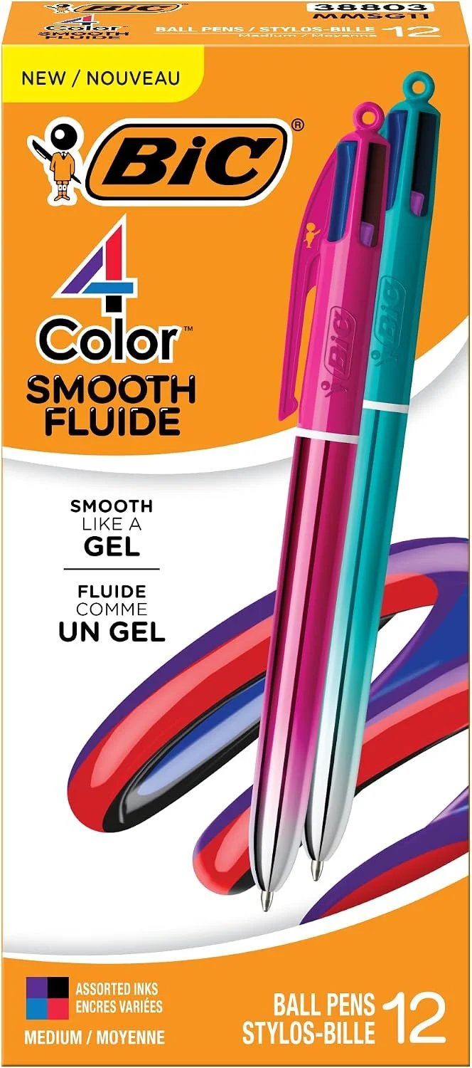 12-Count BIC 4-Color Pens $9.xx Shipped