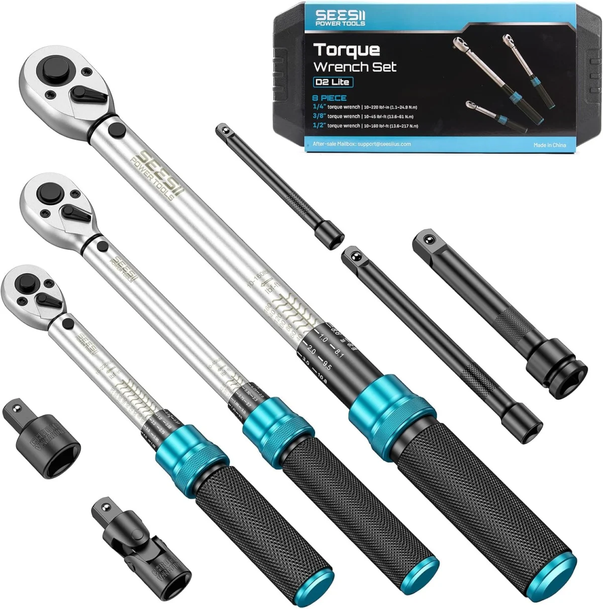Seesii 8‑Piece Torque Wrench Set Only $51.xx with Free Shipping