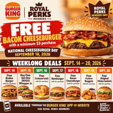 Burger King Free Burgers Deal
