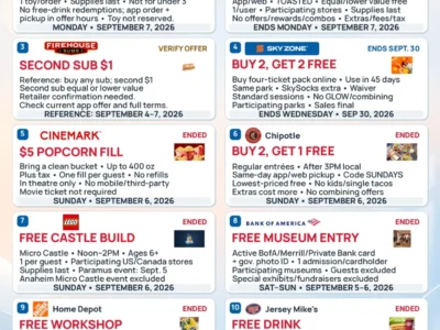 Labor Day 2026: 10 Deals From 7 Brew, Jimmy John’s, Sky Zone & More