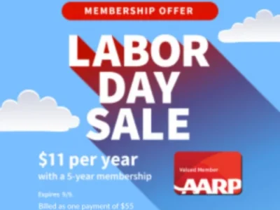 AARP Labor Day Sale: 5-Year Membership for $11/Year