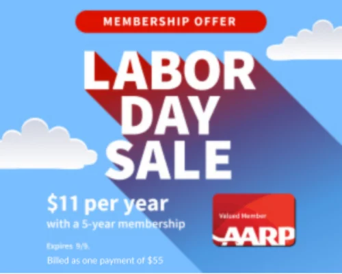 AARP Labor Day Sale: 5-Year Membership for $11/Year