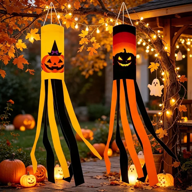 2Pcs Halloween Windsocks Flag Deal: Save 50% at Amazon