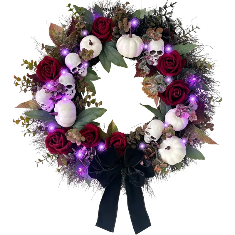 20 Inch Gothic Halloween Wreath Deal: Save 62% at Amazon