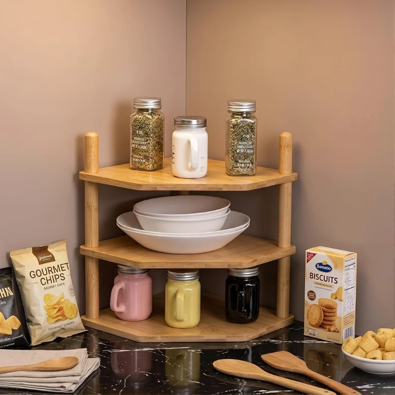 3‑Tier Bamboo Corner Shelf Deal: Save $1.xx at Amazon