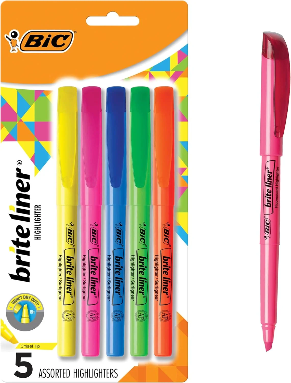 5-Pack BIC Brite Liner Highlighters $1.xx (Reg $4)
