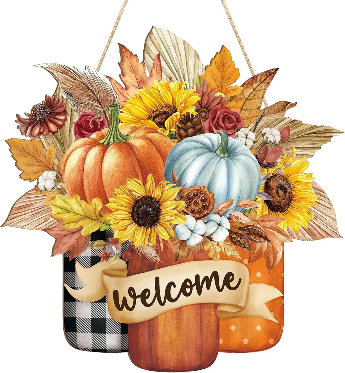 Fall Decoration Welcome Wreath Only $4.xx (Reg. $10) at Amazon