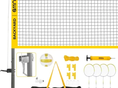 A11N SPORTS Outdoor Volleyball & Badminton Combo Set $60 at Amazon
